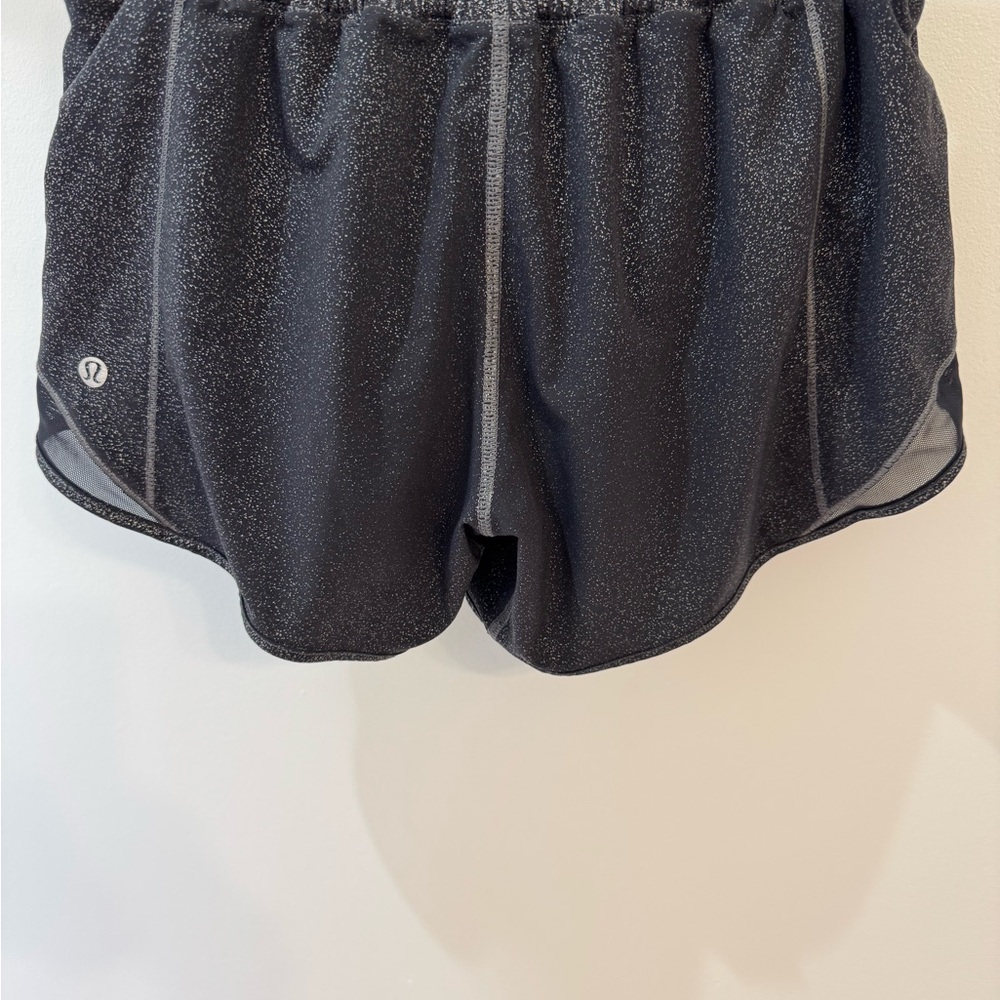 lululemon Black and silver hotty hot Shorts